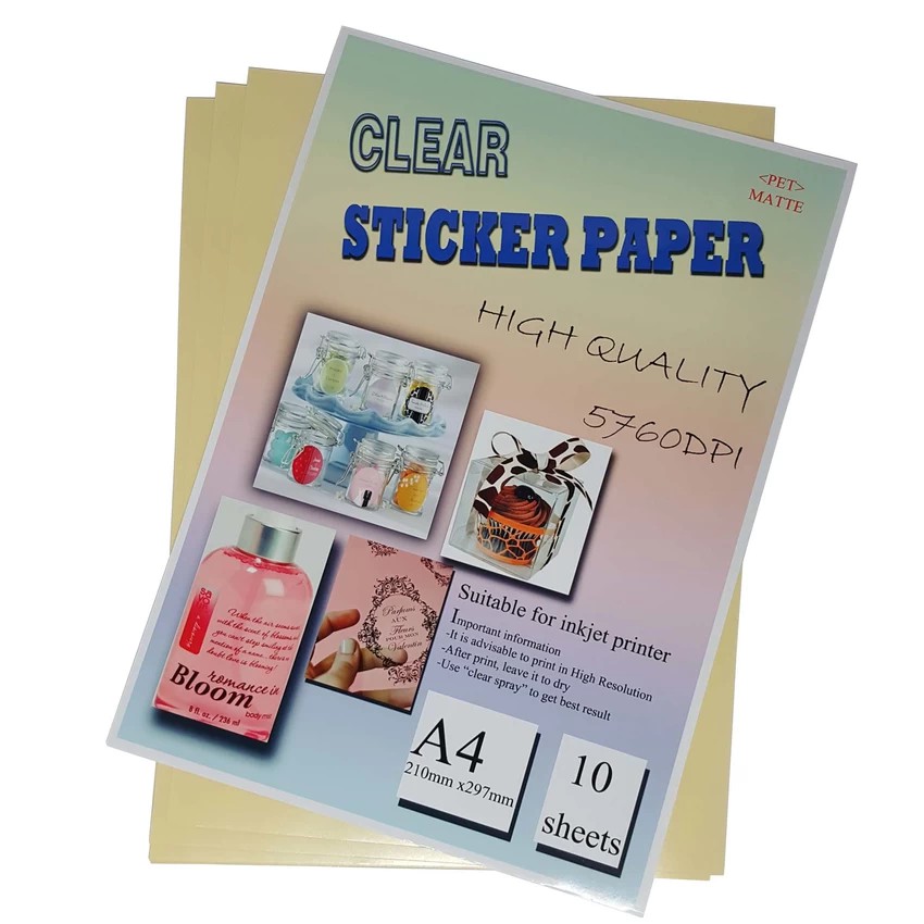 clear sticker sheets