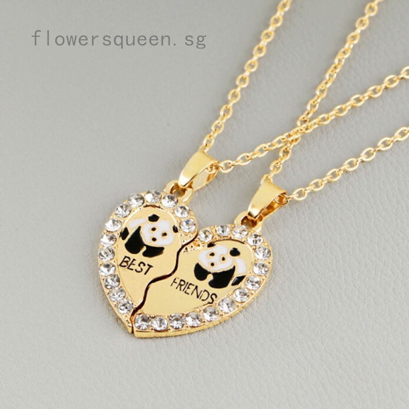 Panda Best Friends Jewelry Heart Pendant Necklace Friendship Couple Gift Shopee Singapore - panda necklace roblox