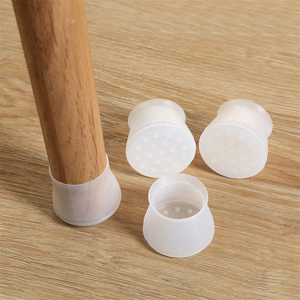 4Pcs Furniture Chair Leg Cap Pad Silicone Protection Table Feet Cover Floor Protector Non-slip Table Chair Mat Caps Foot