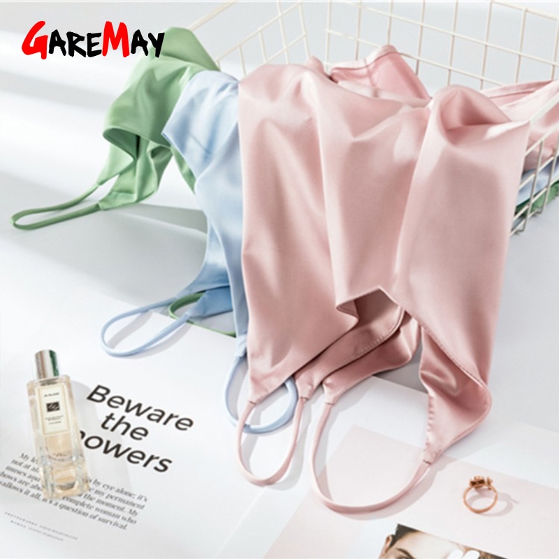 white satin spaghetti strap top