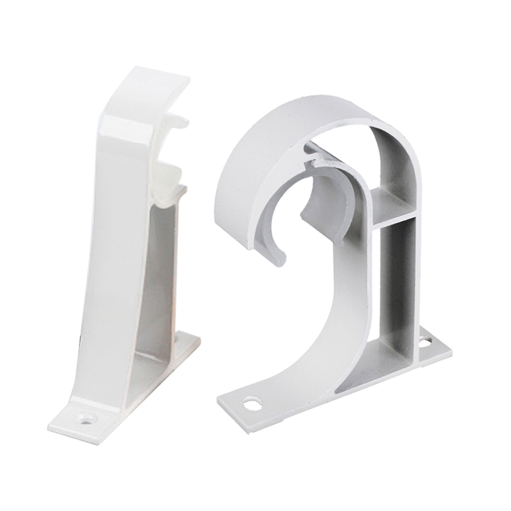 Enerhu 1 Pair Curtain Rod Holder Drapery Bracket Ceiling Hanging