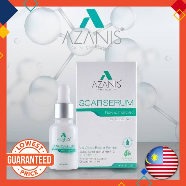 Ready Stok Original With Serial No Azanis Scar Serum Plus Improved Terbaru 15ml With Vita Cocoa Booster Formula 001 Shopee Singapore