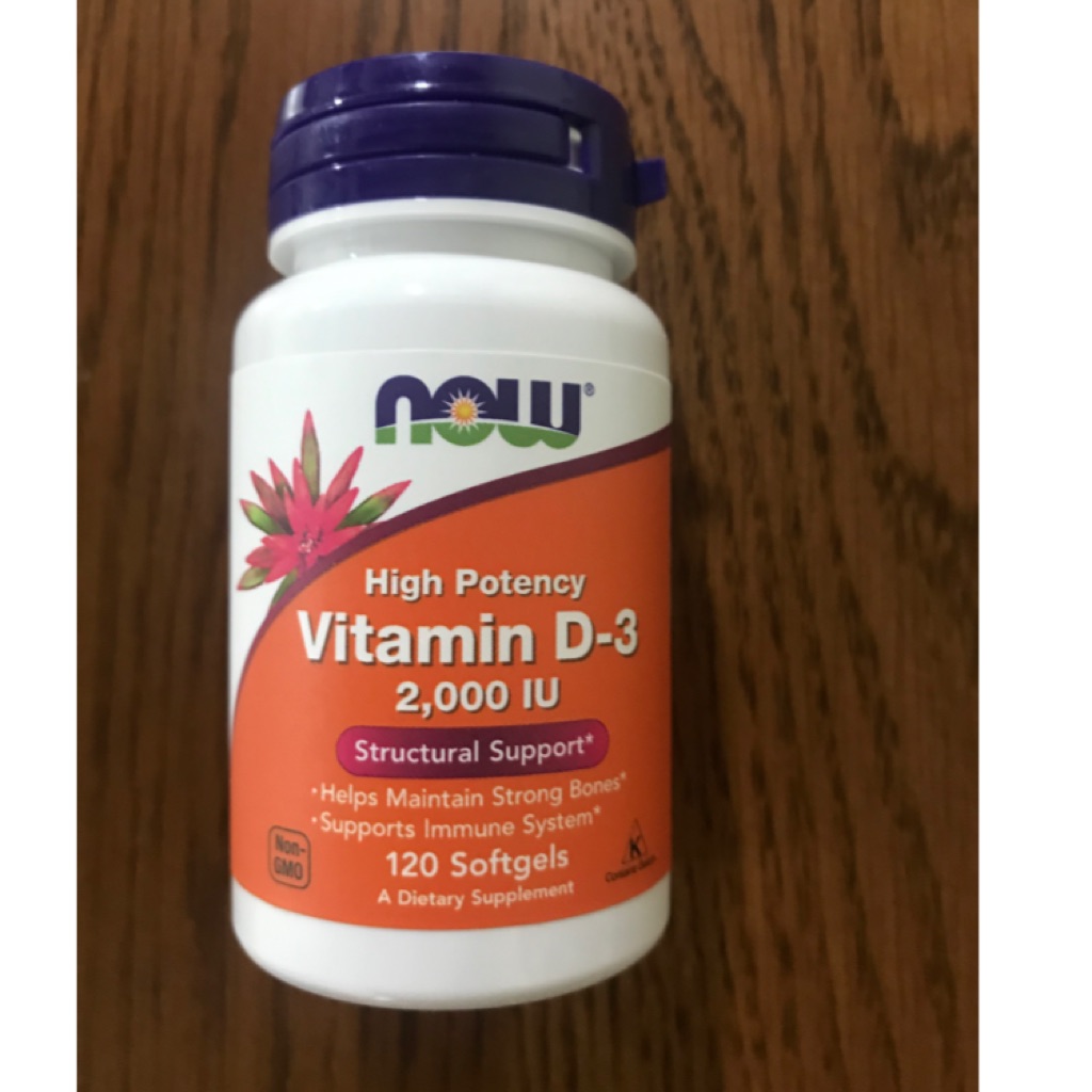Now Foods, Vitamin D3 High Potency, 2,000 IU, 120 softgels Shopee