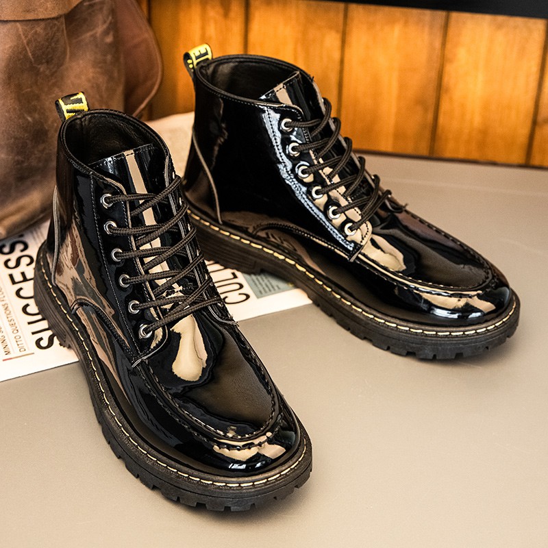 high top leather shoes