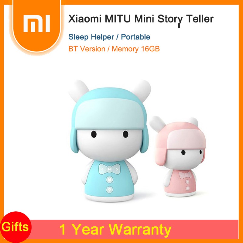 xiaomi mitu robot story teller robot mini bluetooth speaker baby sleep helper educational toy 16gb storage for kids cn v shopee singapore