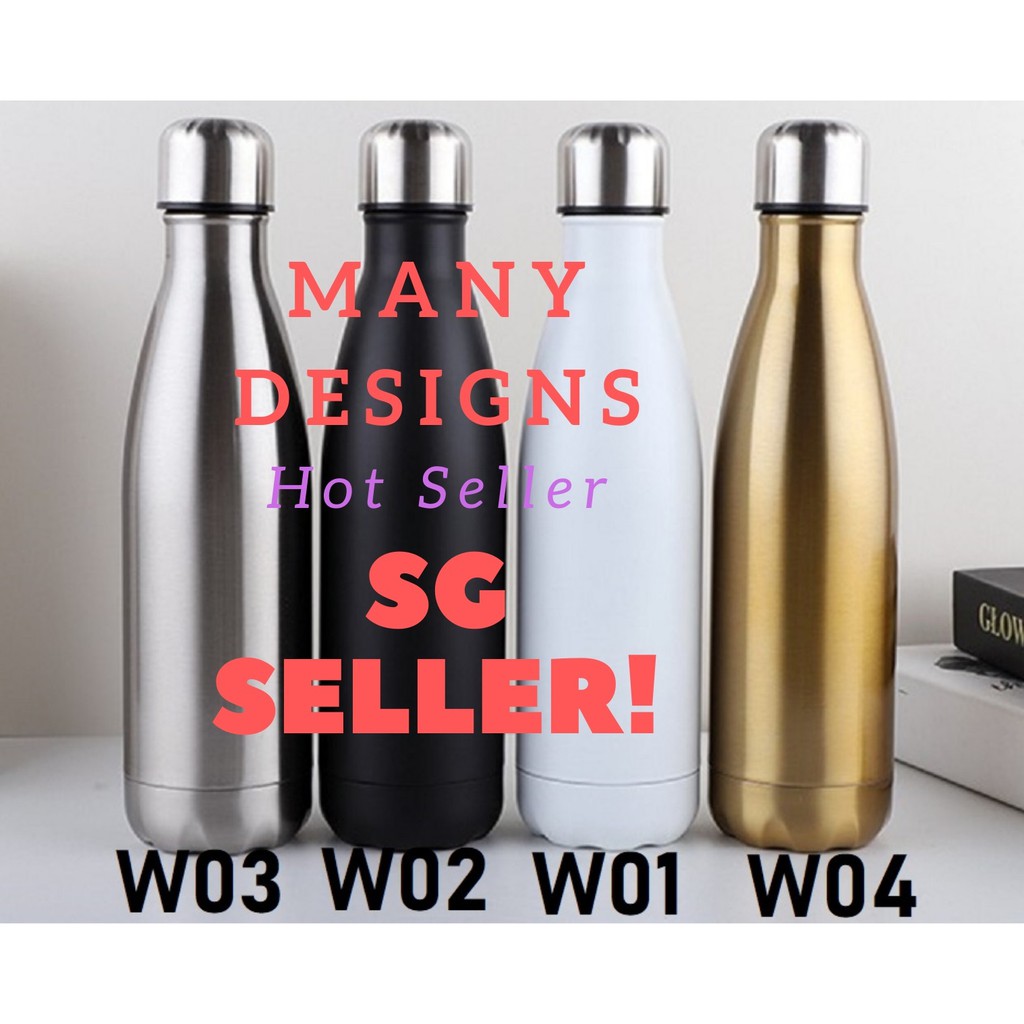 SG STOCK 500 ml Thermal Flask Water Bottle Vacuum Stainless Steel Hot