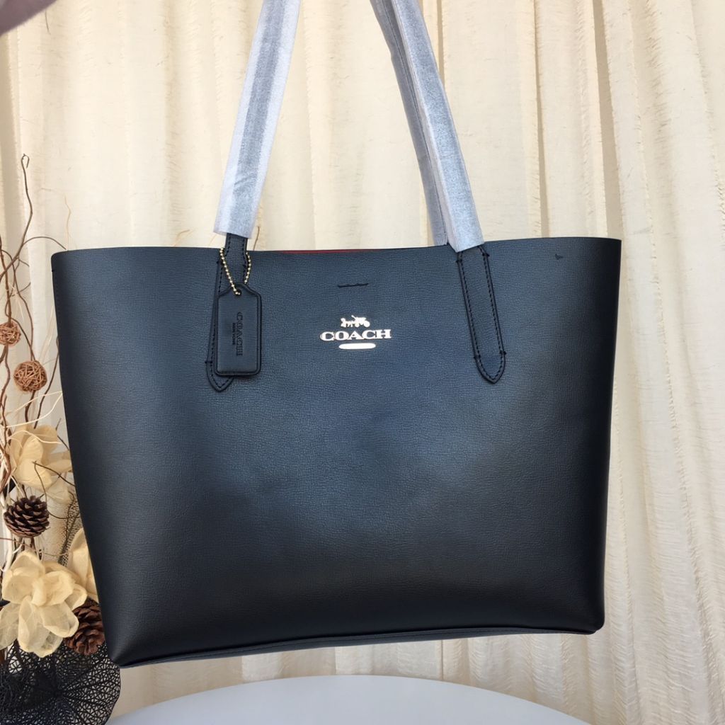 coach leather avenue tote