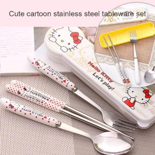 10Pcs Kids Fork and Spoon Set 410 Stainless Steel Kids Silverware