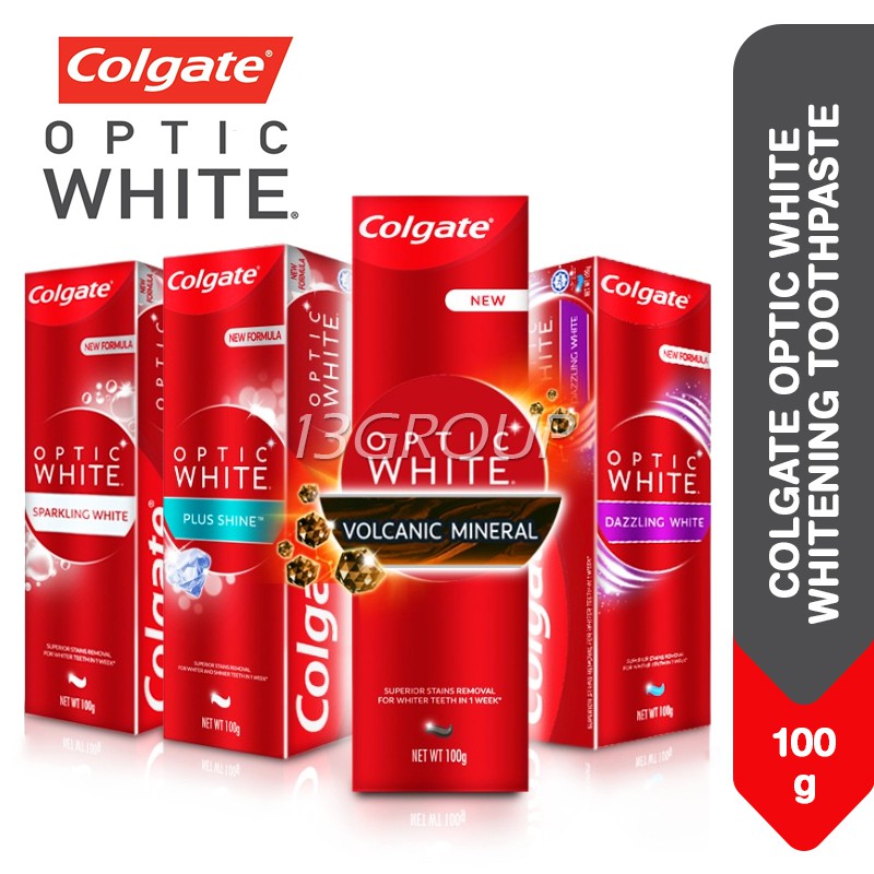 Colgate Optic White Whitening Toothpaste 100g 75ml Shopee Singapore