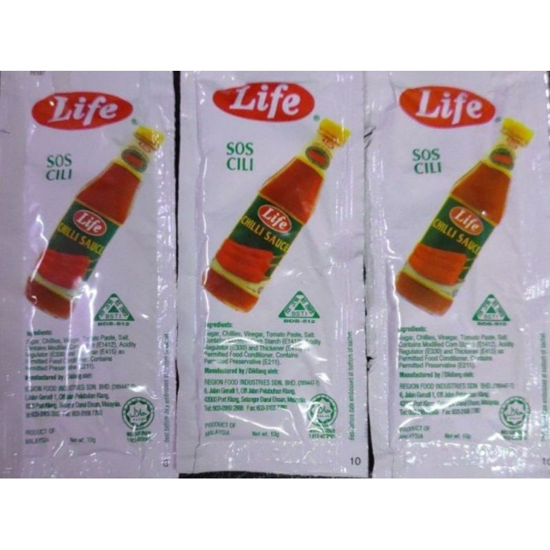 Chili Sauce Sachet Assorted Brand Life Mcdonalds Mcd Mekdi Marrybrown