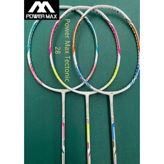 Ready Stock Powermax Tectonic 28 Badminton Racket Raket Badminton 4u 100 Original Carbon Graphite 羽毛球拍 Shopee Singapore