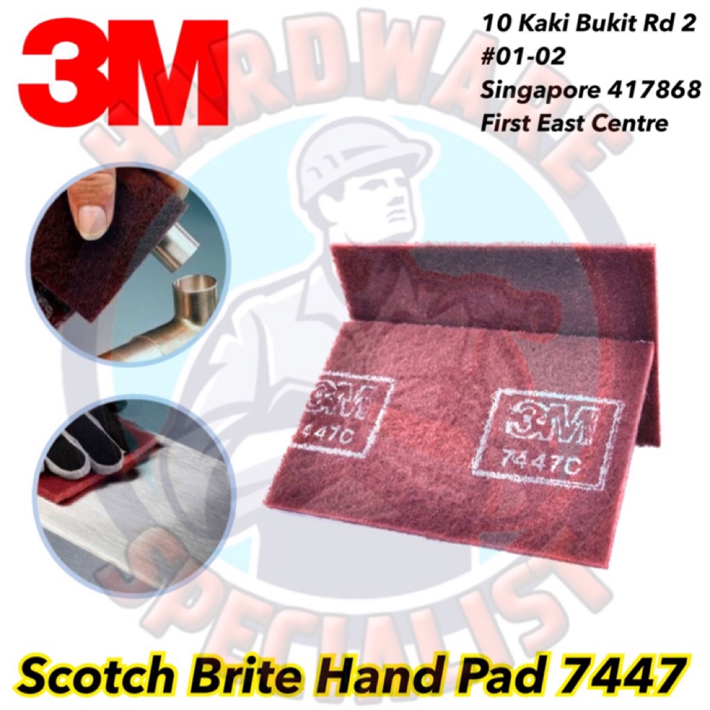 3M 7447C Scotch Brite Hand Pad (Rust Remover Pad) Shopee Singapore