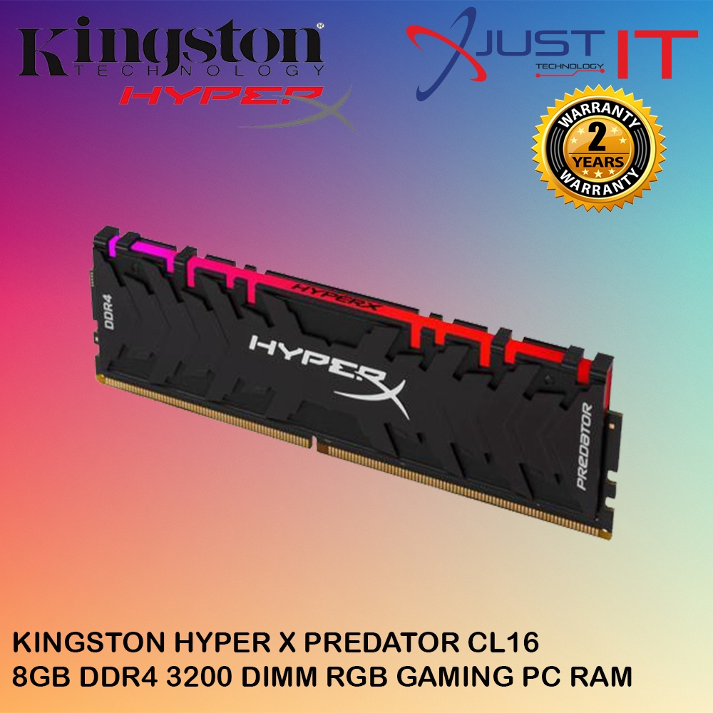 Kingston Hyperx Predator Cl16 Ddr4 3200 Dimm RGB Gaming Pc Ram (8GB ...