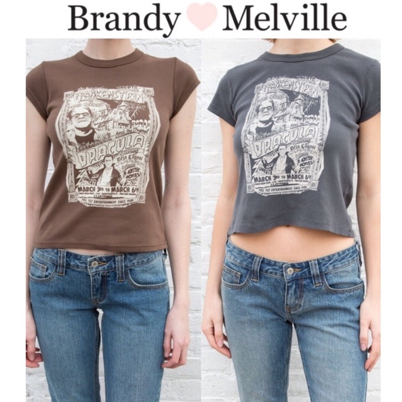 Po Brandy Melville Bm Style Hailie Frankenstein John Galt Dracula Tee Top Shopee Singapore