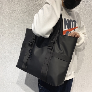Ulzzang Waterproof Men's Fashion Tote Bag Briefcase Handbag Japanese Ins Large Capacity Shopping Bag