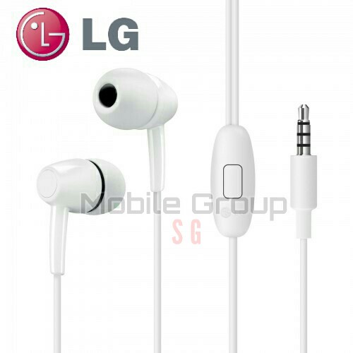 Lg Original Stereo Earpiece Eab62808502 White Standard 3 5mm Jack Shopee Singapore