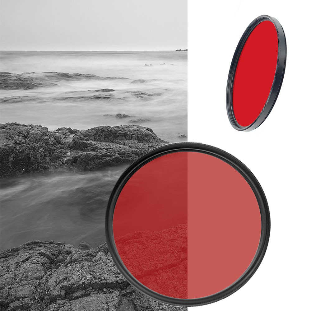 Circular Screw-in Color Filter 37-40.5-43-46-49-55-58-62-67-72-77-82-52mm Orange Camera Lens Filter 