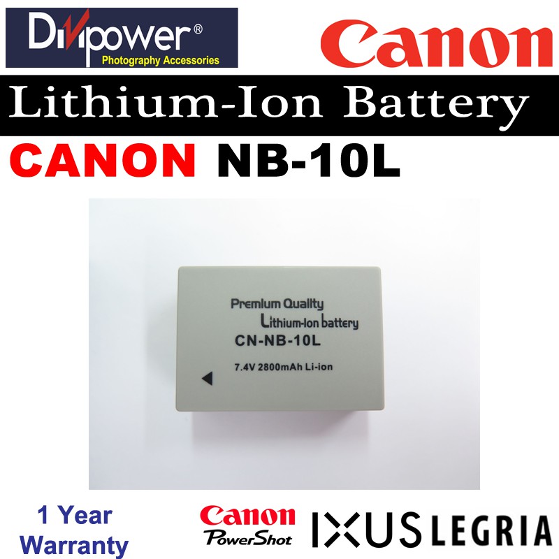 Canon NB 10L NB-10L Lithium-ion Battery for Powershot IXUS Camera by ...