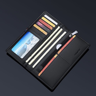 WilliamPOLO Men's Long Wallet Cowhide Business Casual Wallet Multi-slot Slim Card Bag #3