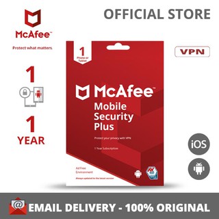 McAfee Mobile Security Plus include VPN 1 Device, 1 Year Licence for Android and iOS