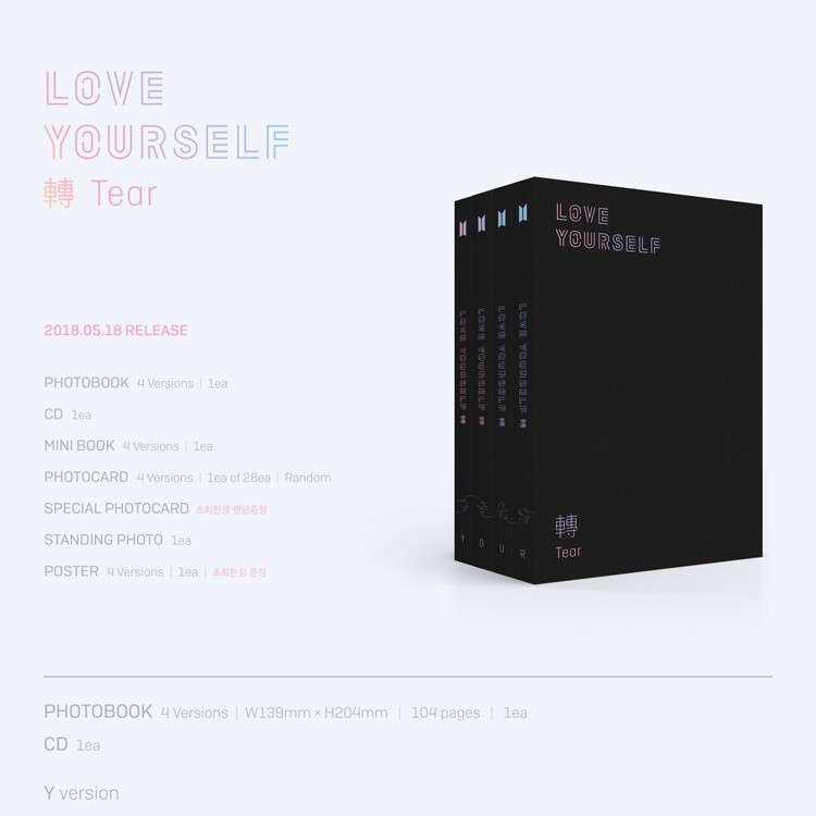 Bts 3rd Love Yourself 轉 Tear Shopee Singapore