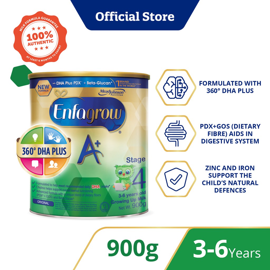Engrow A+ Stage 4 (36Y) Growing Up Children Milk Powder with 360° DHA
