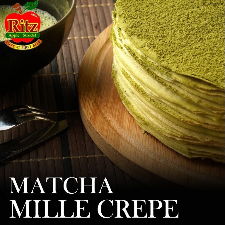 [RITZ APPLE STRUDEL & PASTRY] Matcha Mille Crepe Cake 8