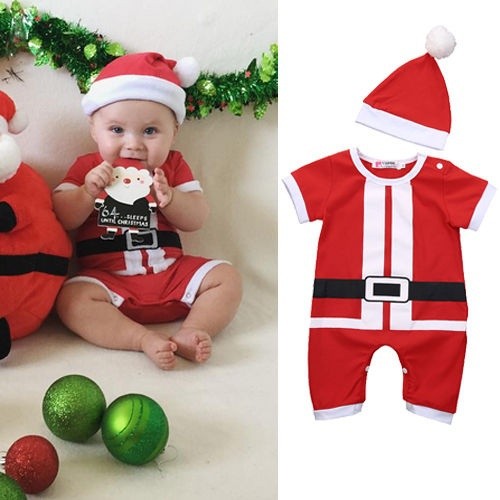 2Pcs Christmas Newborn Baby Girls Boy 