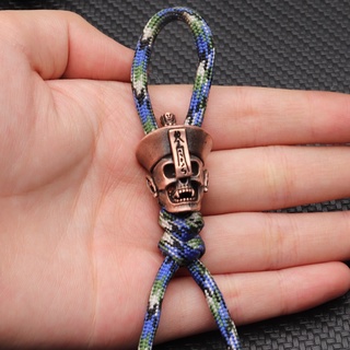 Cnedc Raw Copper Skull Pendant Keychain DIY Brass Beads #8