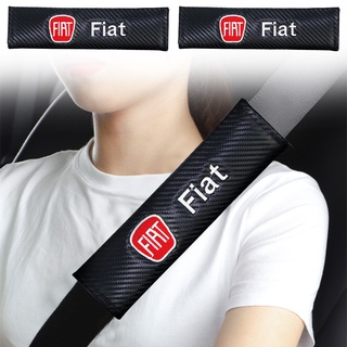 1pcs Car Seat Belt Cover Comfort Carbon Leather Shoulder Protection Pad for Fiat 500 500L 500X 124 Bravo Freemont Panda Punto