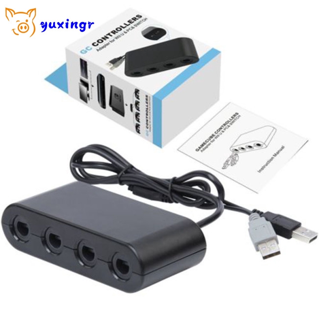 4 Port Gamecube Controller Adapter For Nintend Wii U Switch And Pc Usb Shopee Singapore