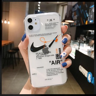 Jk Nike Off White Transparent Bumper Case For Apple Iphone X 11 Series Soft Simple Tpu Phone Cover Shopee Singapore