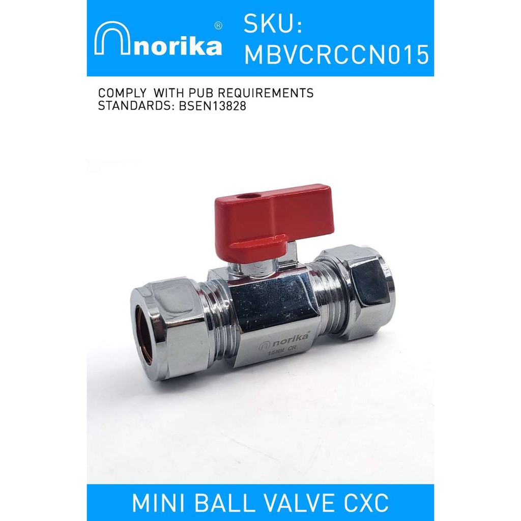 Ready Stock Norika 1 2 3 4 Cxc Compression Ring Typed Mini Ball Valve Chrome Plated 15mm 20mm Shopee Singapore