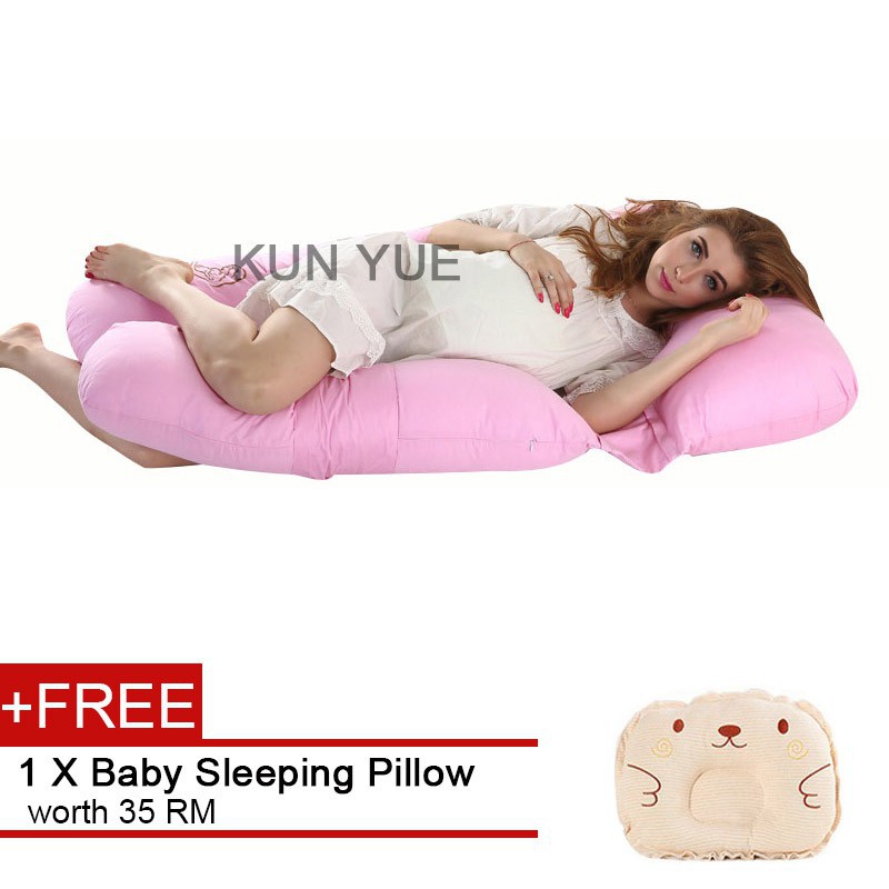 Premium Cotton U Shaped Maternity Pregnancy Pillow Nursing