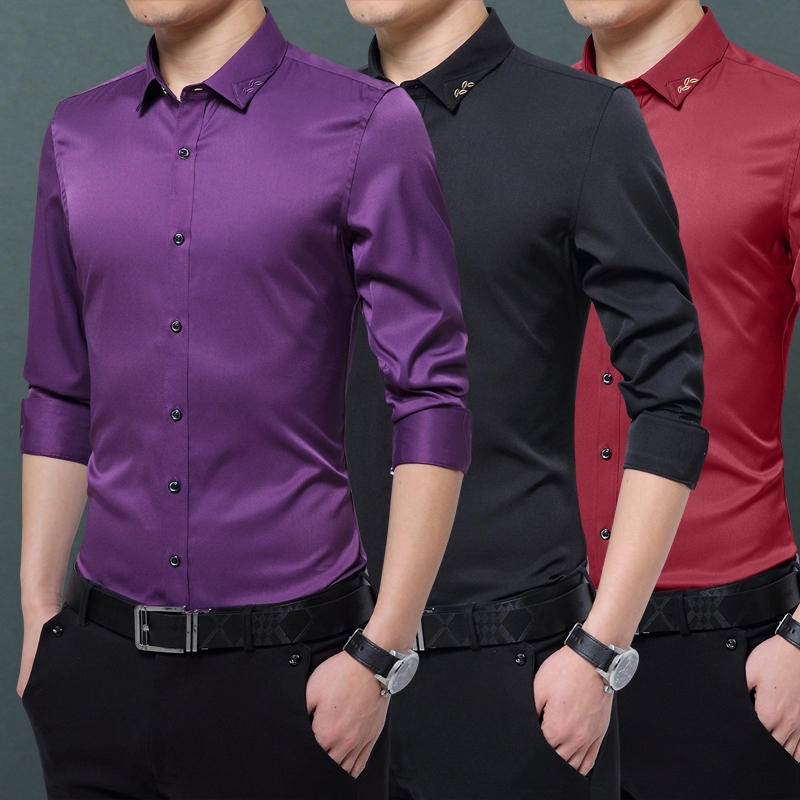 formal silk shirts