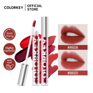 Colorkey Velvet Liquid Lipstick Matte Lip Gloss Glaze Waterproof Long-lasting Makeup Cosmetic 1.7g