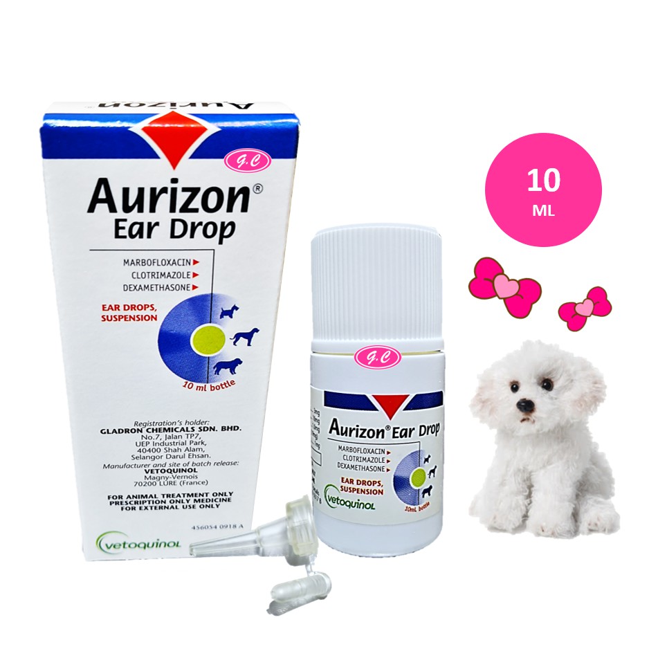 Aurizon Ear Drop For Dog ~ 10 ML (Expiry date: November 2022) | Shopee