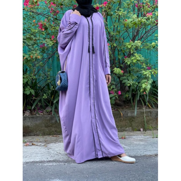 button up abaya
