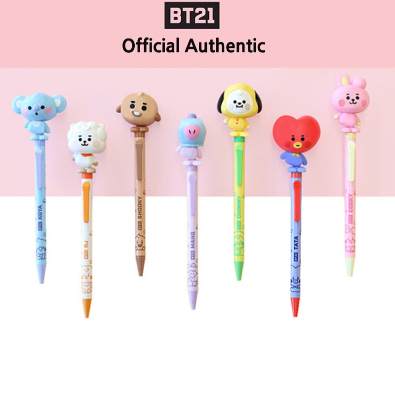 BTS BT21 Official Baby Action Figure Pen Ball Pen | Shopee Singapore