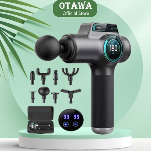 Máy massage cầm tay OTAWA 8 đầu 99 cấp độ mát xa cổ vai gáy chân bụng - Súng massage cầm tay chuyên nghiệp