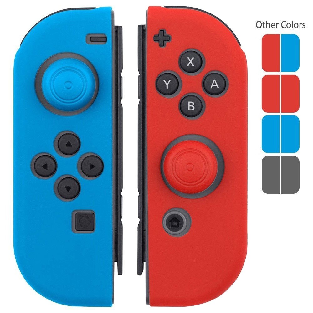 Nintendo Switch Joy Con Silicone Case Cover with Antislip Thumb Stick Caps Shopee Singapore