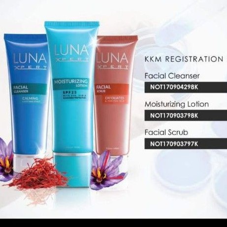 Shop Malaysia Buy Original Luna Expert Facial Cleanser Moisturizing Lotion Facial Scrub 100ml Shopee Singapore