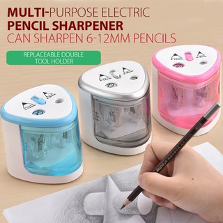 Tenwin Electric Pencil Sharpener Two Holes Desktop Student Automatic Rotary Sharpeners For Students Office