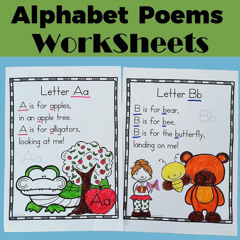 Alphabet Poems for Shared Reading (26 Poems) Children Learning English