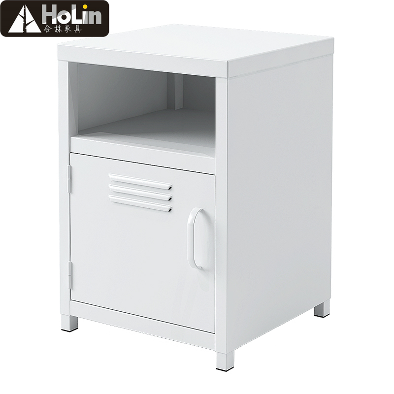 Hollin 10 Bedroom Furniture Small Metal Night Table With Door White Side Cabinet From China Foshan Factory Shopee Singapore