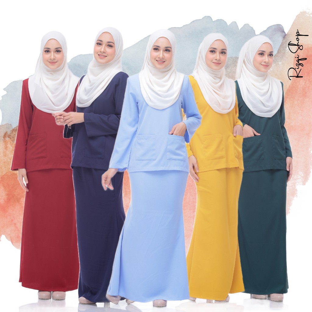 Baju Kurung Kedah Kiut Ada Poket Free Gift T C Shopee Singapore