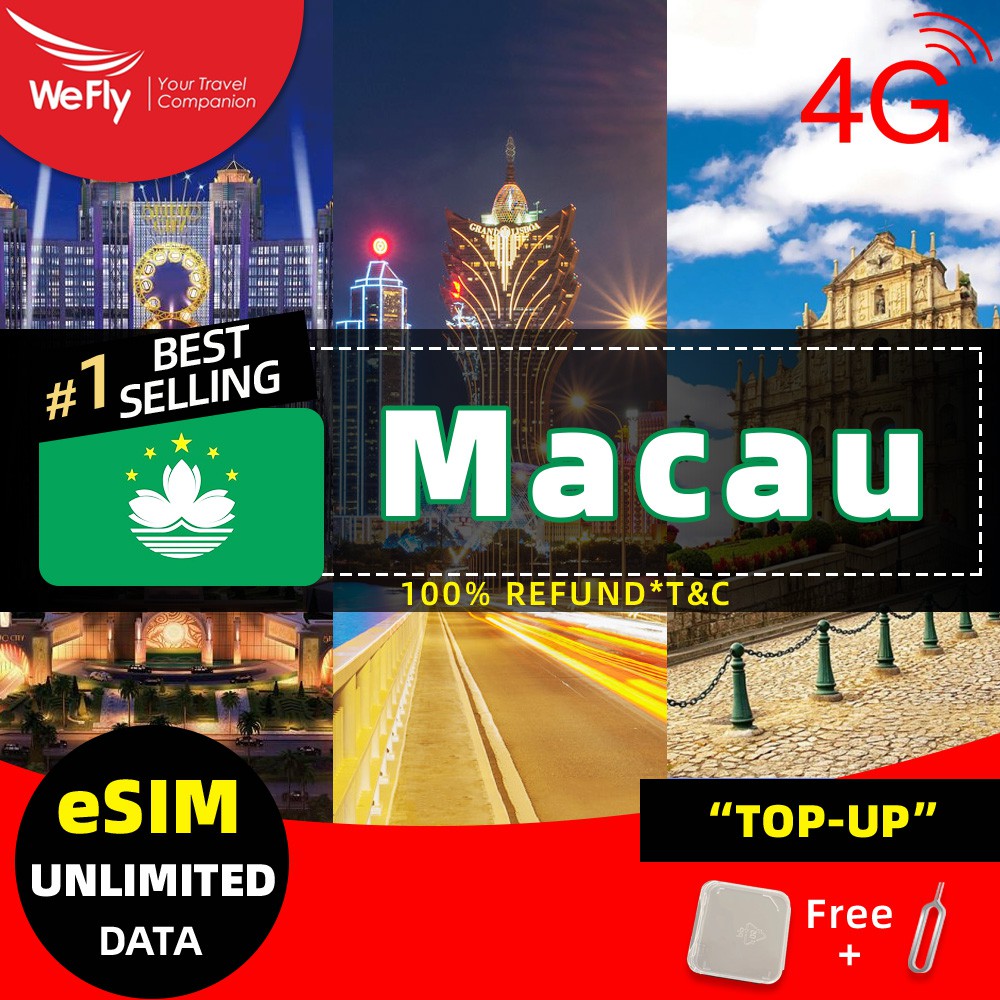 10+ Macau Unlimited Data Sim Card