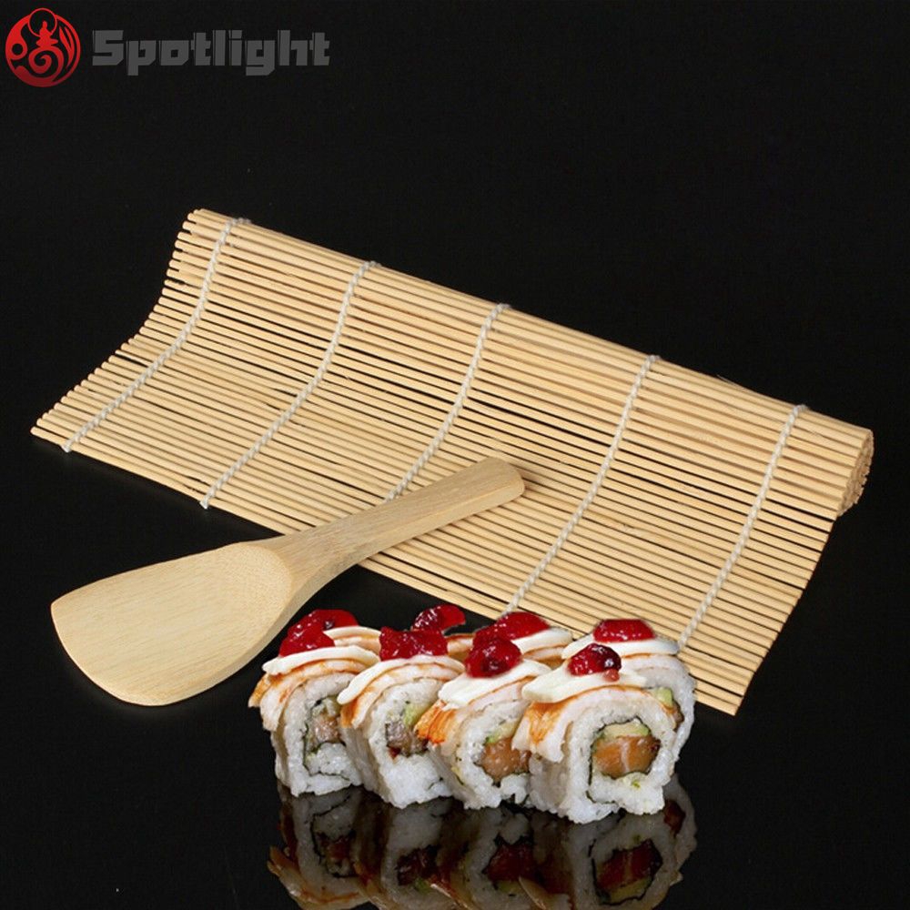 Bamboo Curtain Sushi Mat Make Kit Rice Roll Mold Roller Rice Kitchen DIY Mold 6T