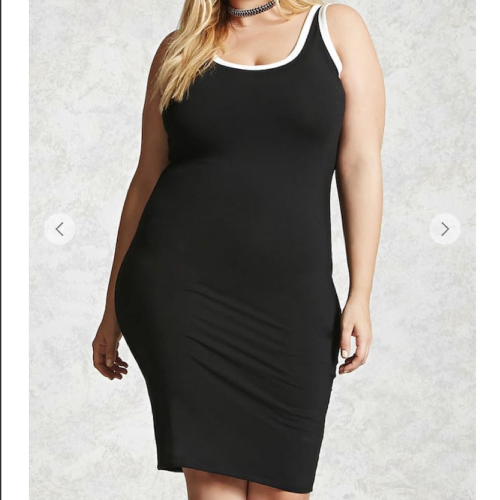 forever 21 plus black dress