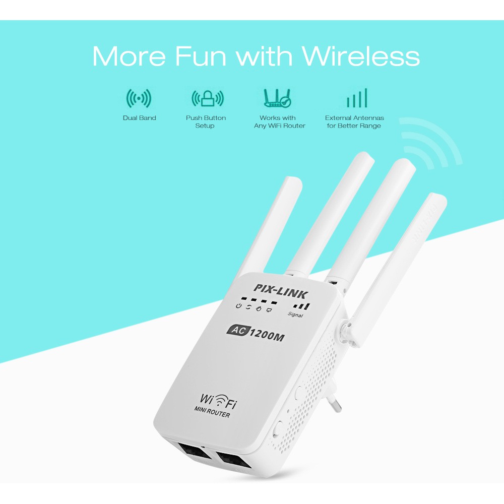 Dual-band Wifi Router 1200M Network Repeater Wireless Wifi Signal ...